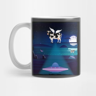 Cow hijacks ufo ship Mug